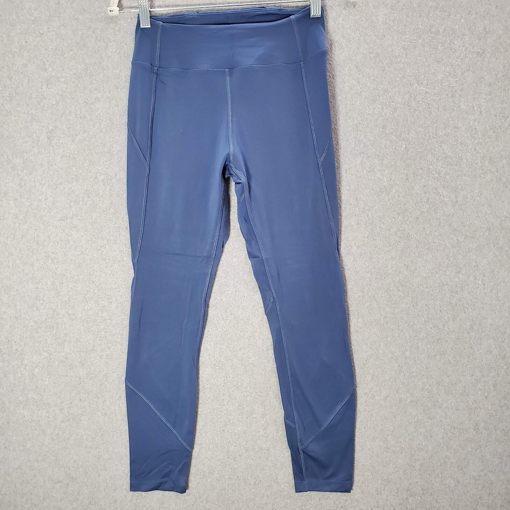 PINK Victoria's Secret Women Activewear Pants Small Blue Leggings Crop Mid‎ Rise